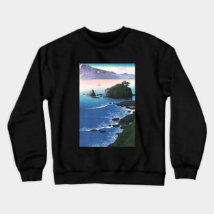 Kude Beach in Wakasa by Kawase Hasui Crewneck Sweatshirt